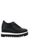 Stella Mccartney Modern Platform Sneakers Contrast Sole In Black