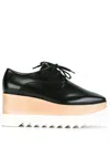 Stella Mccartney Elyse Lace Up Platforms In Black