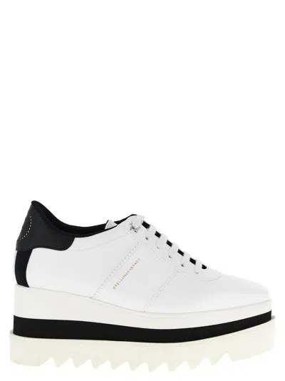 Stella Mccartney Women White Lace Up Sneakers, 7.5 Luxury Sneakers For Women Darveys In Multi