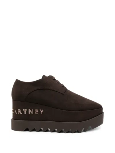 Stella Mccartney Elyse Studded Derby Shoes In Brown