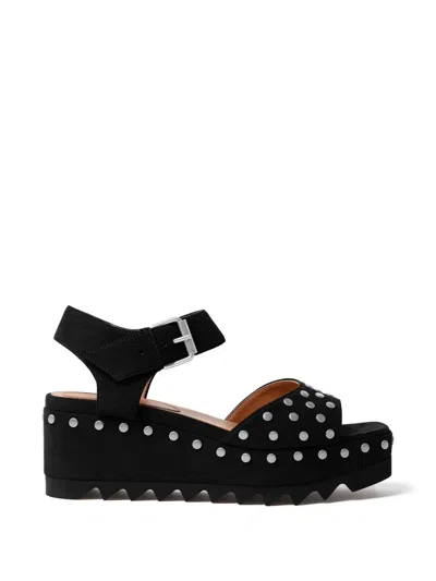 Stella Mccartney Elyse Studded Platform Sandals In Black