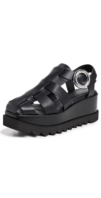 Stella Mccartney Elyse Textured Eco Alt Mat Sandals Black