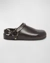 Stella Mccartney Elyse Studded Faux-leather Mules In Coffee