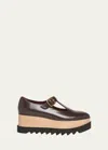 Stella Mccartney Elyse Vegan Mary Jane Platform Loafers In Coffee