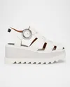 Stella Mccartney Elyse Platform Sandal In Ivory