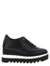 Stella Mccartney Modern Platform Sneakers Contrast Sole In Black