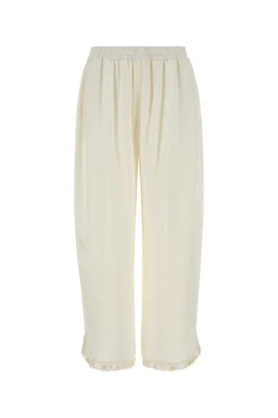 Stella Mccartney Pants Woman Color Cream In Black