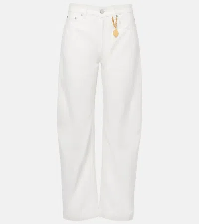 Stella Mccartney Embellished Barrel-leg Jeans In White