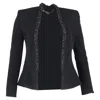 Stella Mccartney Embellished Blazer In Black Wool In Black