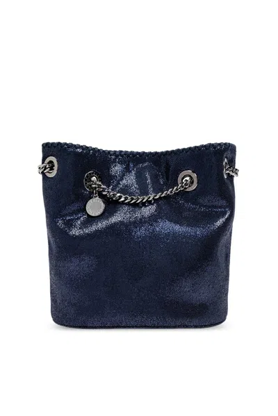 Stella Mccartney Embellished Chain Shoulder Bag In Ink
