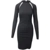 Stella Mccartney Embellished Collar Dress In Black Cotton In Black