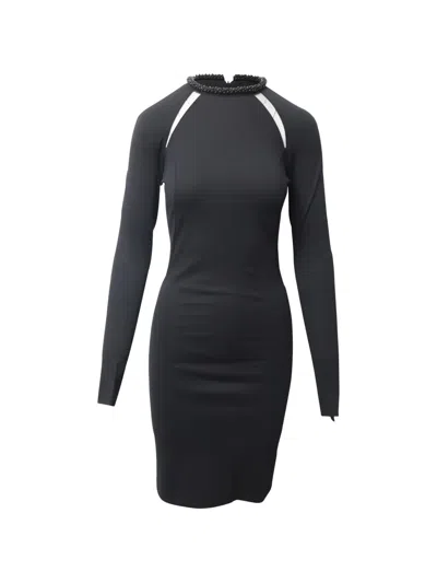 Pre-owned Stella Mccartney Embellished Collar Midi Dress In Black