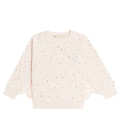 Stella Mccartney Kids' Embellished Cotton Sweatshirt In Red