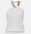 Stella Mccartney Verziertes Top Aus Wolle In Weiss