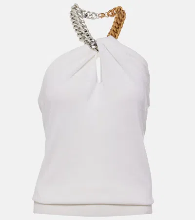 Stella Mccartney Verziertes Top Aus Wolle In Weiss