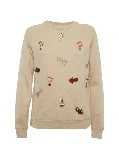 Pre-owned Stella Mccartney Embellished Knit Sweatshirt In Neutral