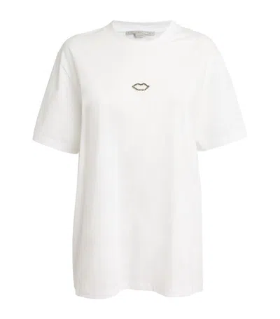 Stella Mccartney Embroidered Star Detail Cotton T-shirt In White