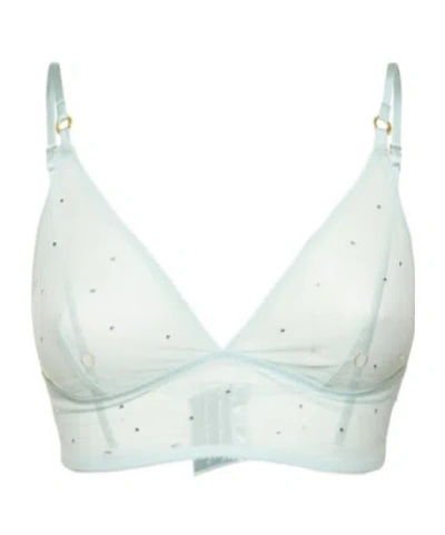 Stella Mccartney Embellished Mesh Soft Cup Bra In White