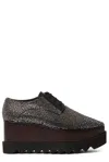Stella Mccartney Elyse Crystal Platform Shoes In Black