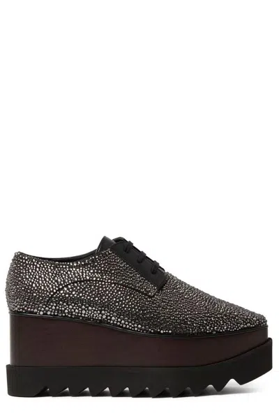 STELLA MCCARTNEY EMBELLISHED PLATFORM LACE-UP SHOES