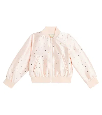 STELLA MCCARTNEY EMBELLISHED SATIN BOMBER JACKET