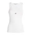 Stella Mccartney Star Appliqué Ribbed Tank Top In White