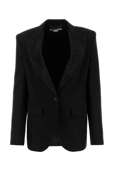 Stella Mccartney Embellished Wool Blazer In Black