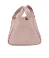 Stella Mccartney Embossed Grain Handbag In Nude