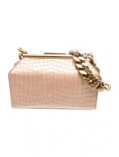 Pre-owned Stella Mccartney Embossed Leather Shoulder Bag In Neutral