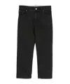 Stella Mccartney Logo-embossed Straight-leg Jeans In Black