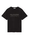Stella Mccartney Logo T-shirt With Embroidery And Round Neck In Black