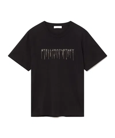 STELLA MCCARTNEY EMBROIDERED -LOGO T-SHIRT