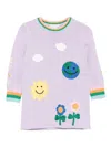 Stella Mccartney Embroidered Appliqué Dress In Purple
