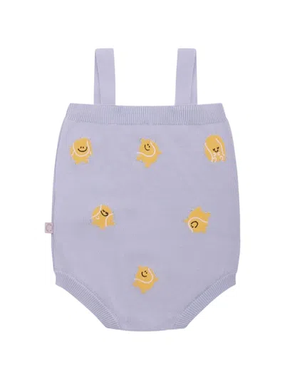 Stella Mccartney Babies' Embroidered Bodysuit In Purple