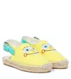 Stella Mccartney Bestickte Espadrilles Aus Canvas In Gelb 