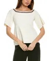 Stella Mccartney Embroidered Compact Knit Top In White