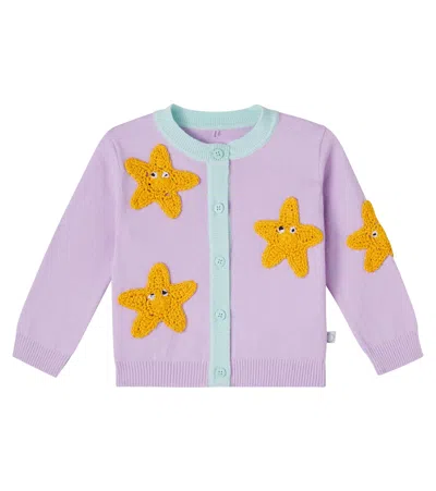 Stella Mccartney Babies' Embroidered Cotton Cardigan In Multi