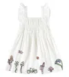 Stella Mccartney Embroidered Cotton Dress In White