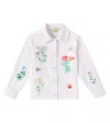 Stella Mccartney Embroidered Cotton Jacket In Pink