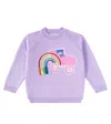 Stella Mccartney Embroidered Cotton Jersey Sweatshirt In Purple
