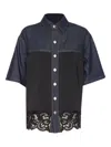Stella Mccartney Embroidered Denim Shirt In Blue