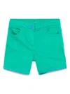 Stella Mccartney Printed Cotton-blend Shorts In 绿色