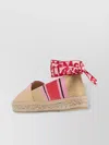 Stella Mccartney + Net Sustain Gaia Embroidered Striped Raffia Espadrilles