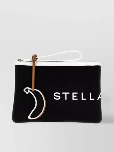 Stella Mccartney Embroidered Detail Wrist Strap Clutch Bag
