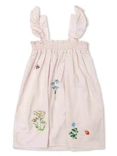 Stella Mccartney Kids' Embroidered Dress In White