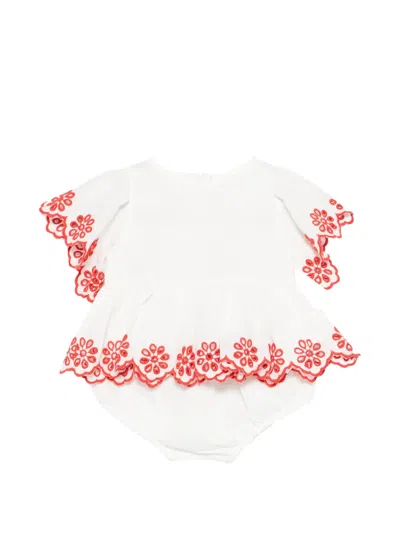Stella Mccartney Babies' Embroidered Dress In White