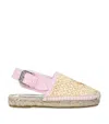 Stella Mccartney Embroidered Insect Espadrilles In Beige