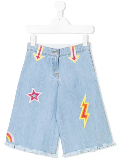 Stella Mccartney Kids' Embroidered Jeans In 蓝色