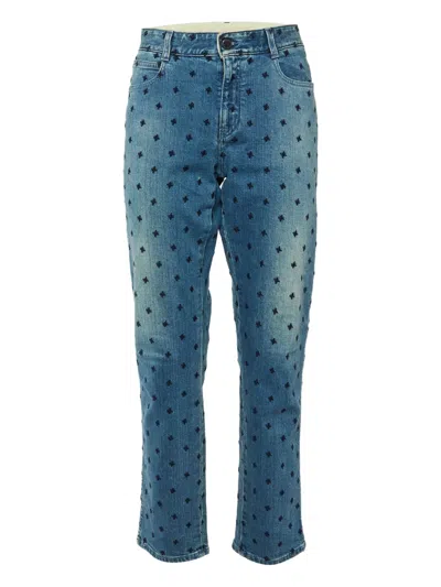 Pre-owned Stella Mccartney Embroidered Jeans In Blue