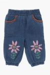 STELLA MCCARTNEY EMBROIDERED JEANS WITH ELASTIC WAISTBAND